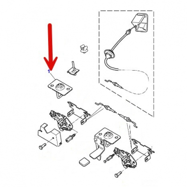 HOOD STRIKER, PASSENGER SIDE  XR845025